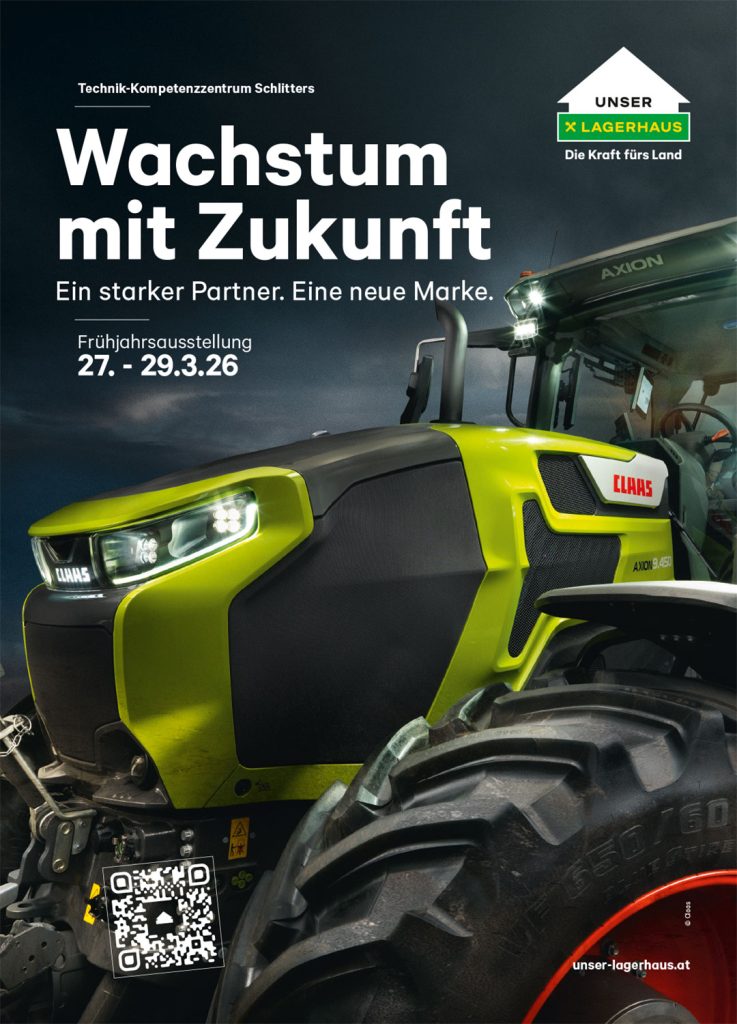 CLAAS Traktor auf der Frühjahrsausstellung im Lagerhaus Technikzentrum Schlitters CLAAS Traktor auf der Frühjahrsausstellung im Lagerhaus Technikzentrum Schlitters