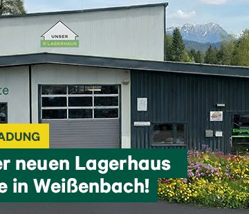 Persönliche Einladung – Eröffnungsfeier Lagerhaus-Fachwerkstätte in Weißenbach – Unser Lagerhaus WHG