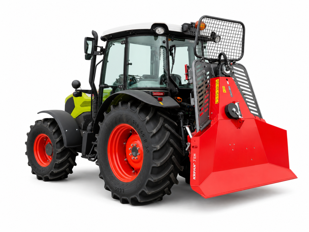Krpan Seilwinde 7EH mit Claas Elios 3.85 Trend